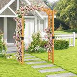 Wooden rose arch garden arch archway with roof trellis trellis arch orange L
