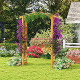 Wooden rose arch garden arch archway with roof trellis trellis arch orange L