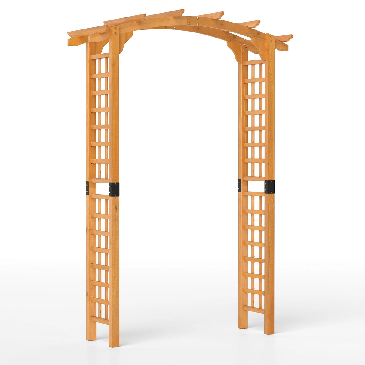 Wooden rose arch garden arch archway with roof trellis trellis arch orange L