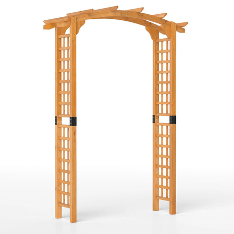 Wooden rose arch garden arch archway with roof trellis trellis arch orange L