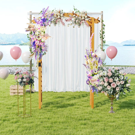 Wooden rose arch garden arch archway with roof trellis trellis arch orange L