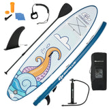 11 ft Inflatable Stand Up Paddle Board Surfboard with Aluminum Paddle Pump-11 ft