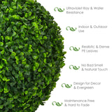 2-Piece 40cm Artificial Topiary Ball for Backyard, Home Decor