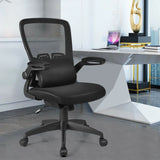 Lightweight Mesh Office Chair with Lumbar Support-Black