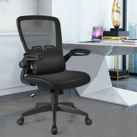 Lightweight Mesh Office Chair with Lumbar Support-Black