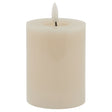 Luxe Collection Melt Effect 3x4 Taupe LED Wax Candle