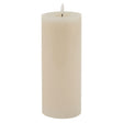 Luxe Collection Melt Effect 3.5x9 Taupe LED Wax Candle