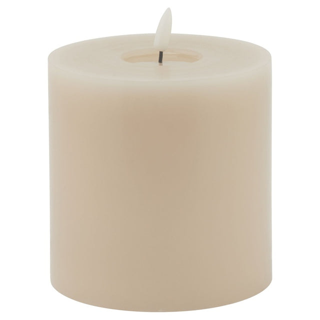 Luxe Collection Melt Effect 5x5 Taupe LED Wax Candle