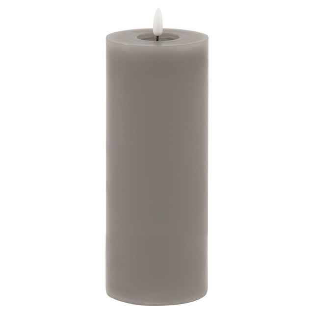 Luxe Collection Melt Effect 3.5x9 Grey LED Wax Candle