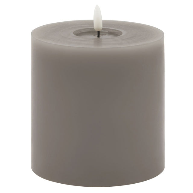 Luxe Collection Melt Effect 5x5 Grey LED Wax Candle