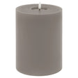 Luxe Collection Melt Effect 6x8 Grey LED Wax Candle