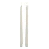 Luxe Collection S/2 Taupe LED Wax Dinner Candles