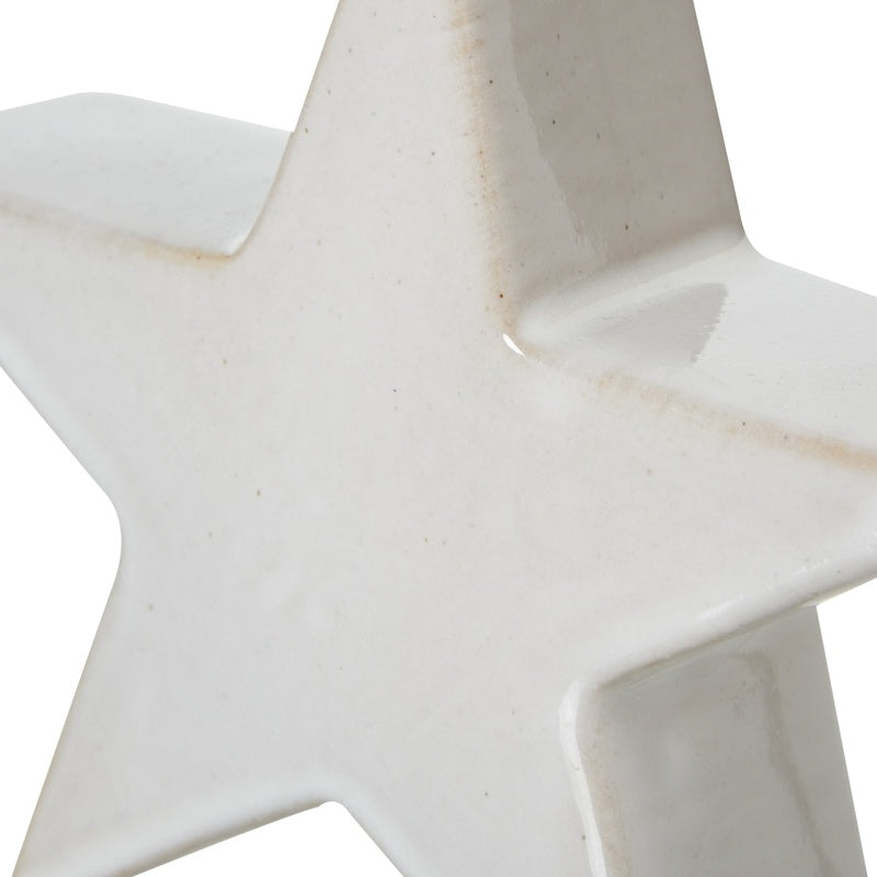 Small Ceramic Standing Star Decoration