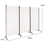 3-Panel Room Divider Folding Privacy Partition Screen for Office Room-White