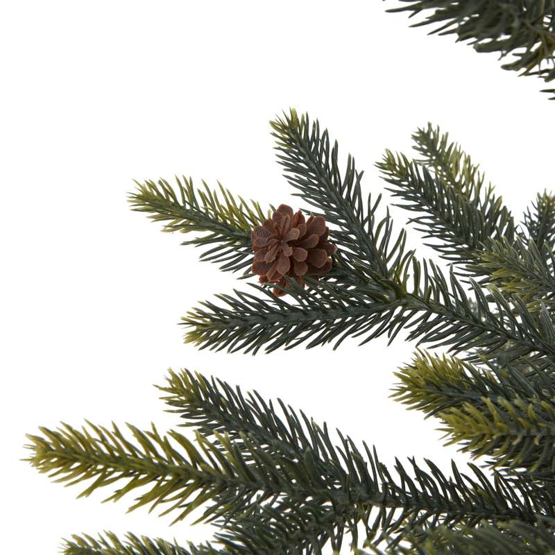 Medium Spruce Tree With Wicker Basket