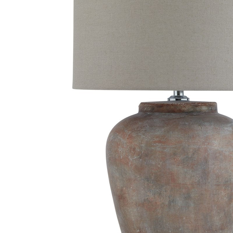 Siena Brown Table Lamp With Linen Shade