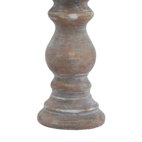 Siena Small Brown  Column Candle Holder