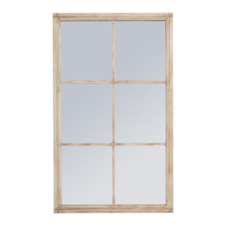 Washed Wood Large Window Mirror