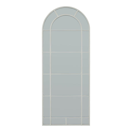 White Large Arched Window Mirror