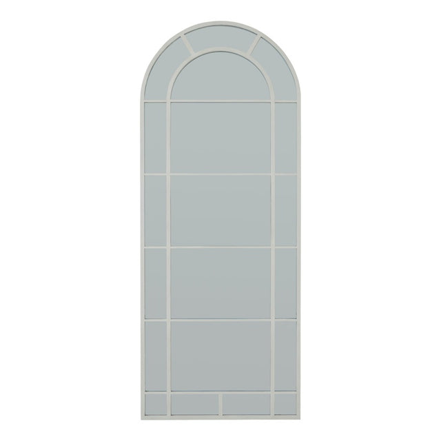 White Large Arched Window Mirror