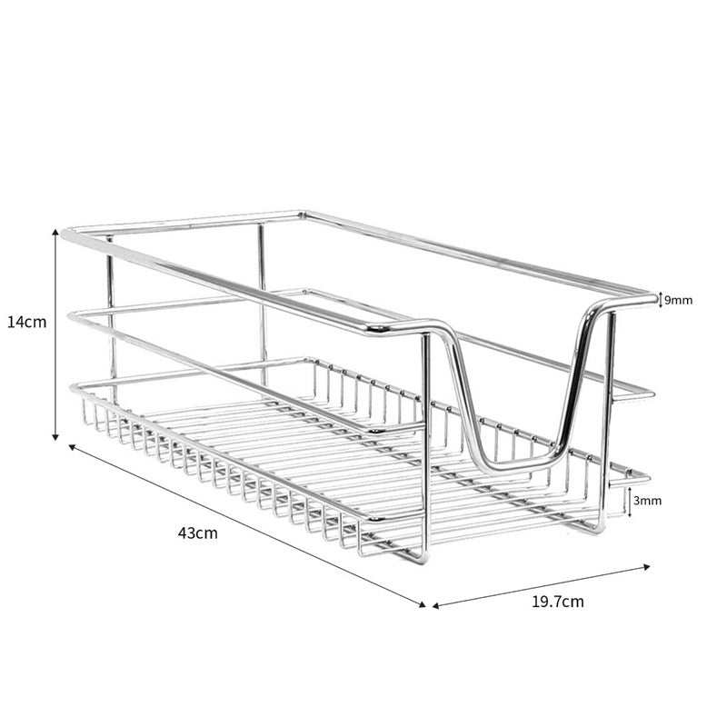 4 x KuKoo Kitchen Pull Out Storage Baskets – 300mm Wide Cabinet