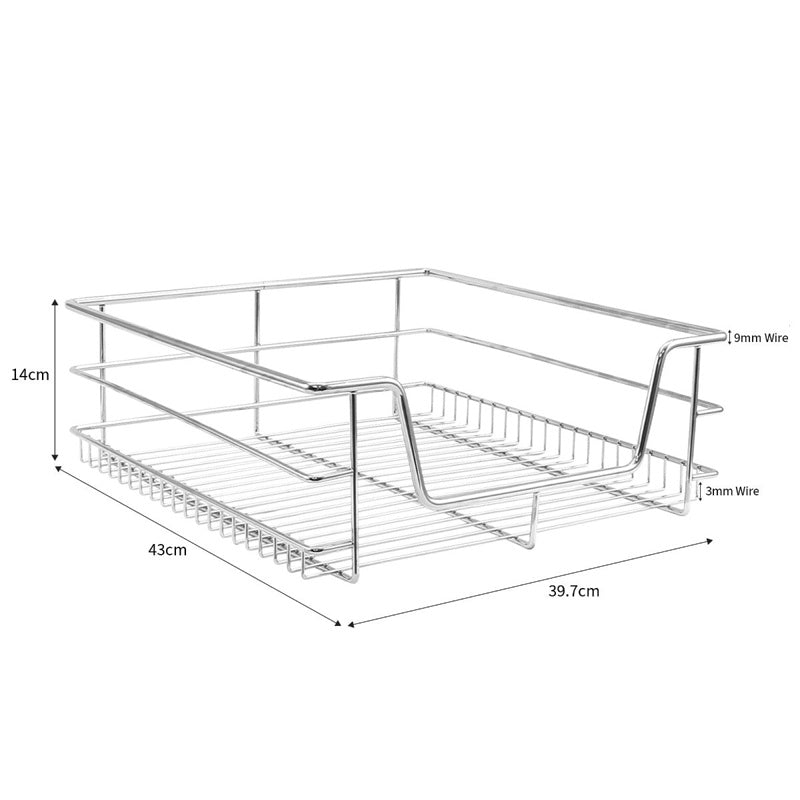 4 x KuKoo Kitchen Pull Out Storage Baskets – 500mm Wide Cabinet