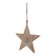 Natural Wooden Large Patterned Hanging Star