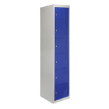 3 x Metal Storage Lockers - Six Doors, Blue - Flatpack