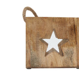 Natural Wooden Star Tealight Candle Holder