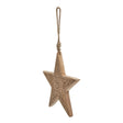 Natural Wooden Patterned Hanging Star