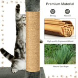 Multi-Level Cat Scratch Post Tree-Grey