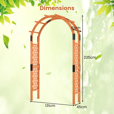 Wooden rose arch for climbing plants garden arch archway trellis climbing aid trellis