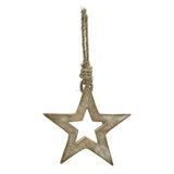 White Wash Collection Small Wooden Hanging Star Decoration