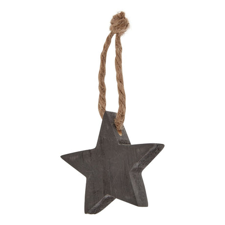 Pack Of 90 Wooden Star Hanging Decorations