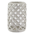 Large Grey Stone Effect Hurricane Lantern