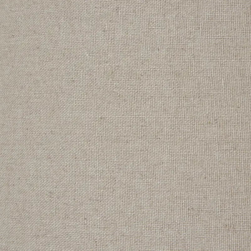 Squat White Beaded Ceramic Lamp With Linen Shade