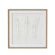 Solli White Feathers Art Mounted In Beaded Frame