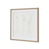 Solli White Feathers Art Mounted In Beaded Frame