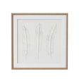 Solli White Feathers Art Mounted In Beaded Frame