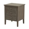 The Serene Collection Three Drawer Bedside Table