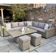 Amalfi Outdoor Large Corner Set With Riser Table + 2 Stools