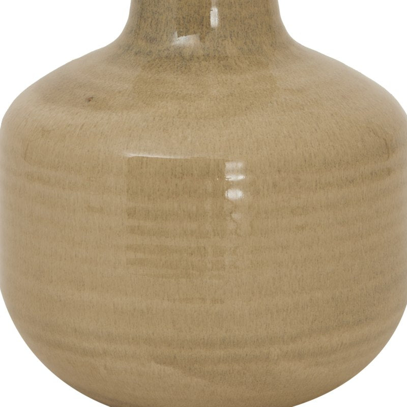 Sabbia Collection Squat Ridged Vase