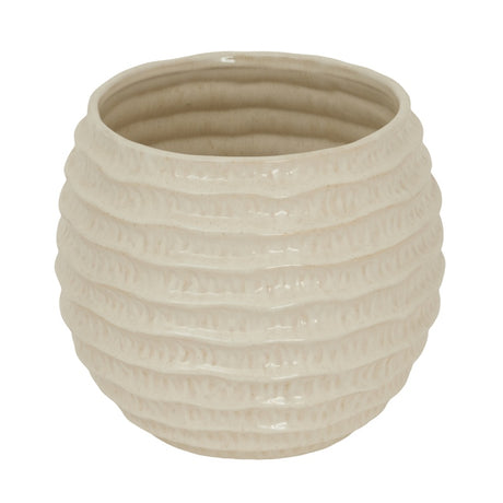 Pallida Ridged Pot Vase