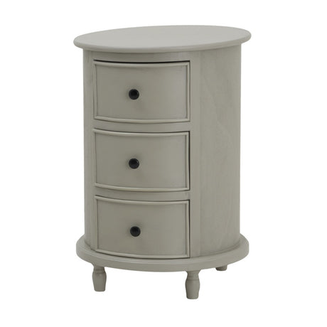 The Camden Collection 3 Drawer Round Side Table