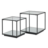 Lennox Black Framed Set Of 2 Side Tables