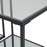 Lennox Black Framed Set Of 2 Side Tables