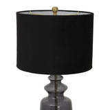 Luxton Glass Urn Lamp With Black Velvet Shade