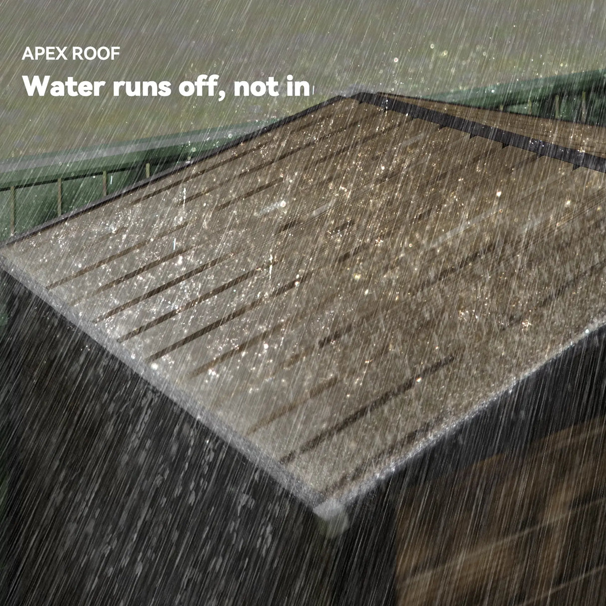 Outsunny 4 x 6ft Galvanised Steel Garden Shed, with Lock and Gloves - Oak