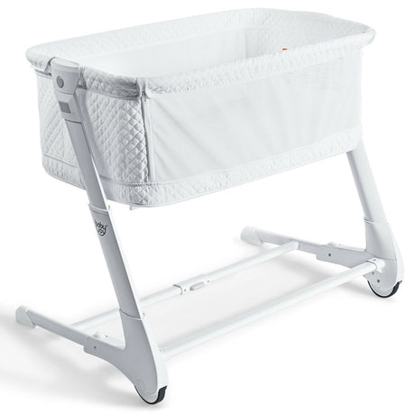 Baby Height Adjustable Bassinet w/ Washable Mattress-White