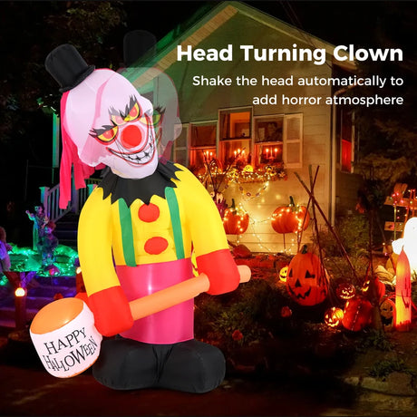 240 CM Giant Halloween Inflatables with Hammer and Sandbags